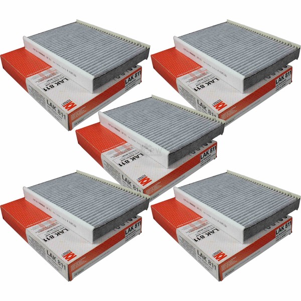 5X Mahle Knecht Filter Innenraumluft Pollenfilter Innenraumfilter LAK 811-image