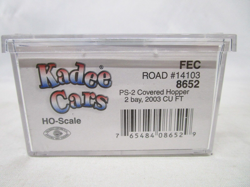 Kadee HO Scale FEC Florida East Coast PS2 2 Bay Covered Hopper NOS Sealed 8652 - Picture 5 of 5