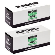 2 Rolls Ilford Professional Delta 400 120 Black and White Film, 780668