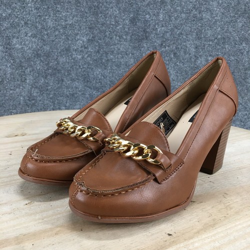 Jones New York Heels Womens 5.5 M Cyri Casual Slip On Moc Toe Loafer Pumps Brown - 第 8/21 張圖片