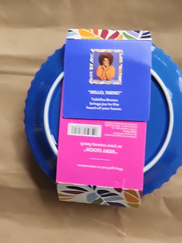 Tabitha Brown 4 Pc. Beaded Stoneware Appetizer Plate Set Of 4 New As Pictures - Picture 2 of 6