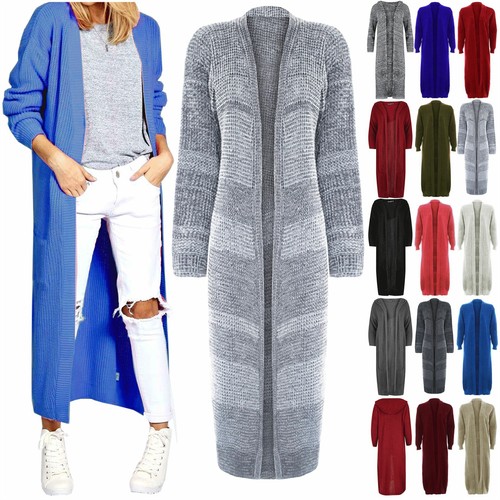 Ladies Womens Chunky Knit Open Full 