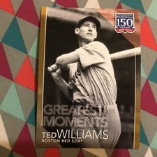 #34 Ted Williams Red Sox HOF 5x7 - 03/10 made Gold 2019 Topps 150 Years Greatest
