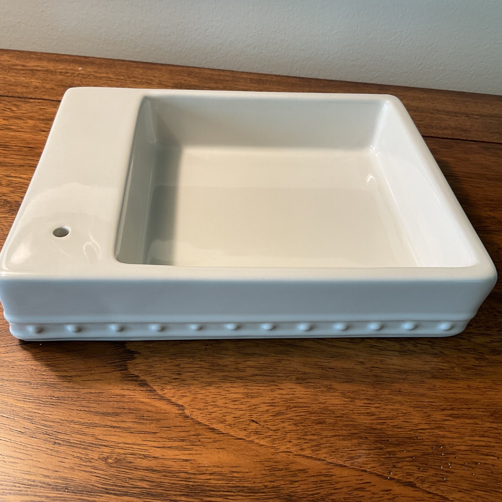 Nora Fleming Retired M6 Cocktail Napkin Holder/Candy DishPearl DotNIB