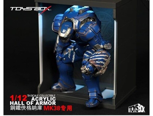 Figura de acción Iron Man Mark38 modelo escala 1/12 súper caja de aleación luz móvil nueva - Imagen 9 de 18