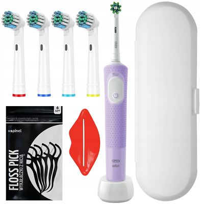 NEU Oral-B Vitality PRO Protect X Clean Elektrische Zahnbürste Weiß 4 Köpfe Etui