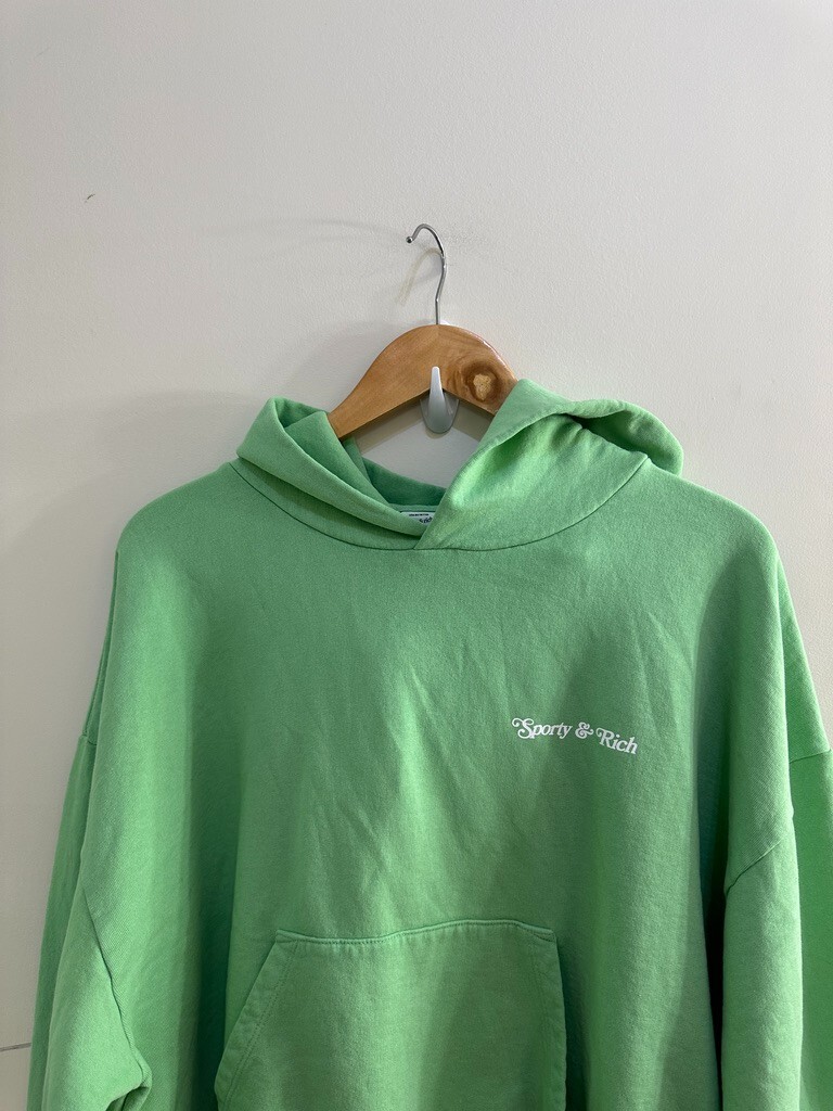 Sporty & Rich New York NY Tennis Club Cropped Hoodie 'Kelly