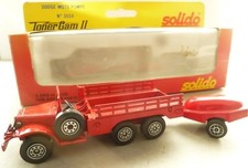 Solido Dodge Fire Truck and Pump Trailer - French Fire Engine Model 