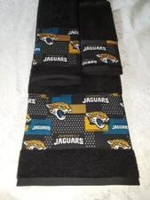 Jacksonville Jaguars 3 Piece Bath Towel Set Handmade  GREAT GIFT!!!!