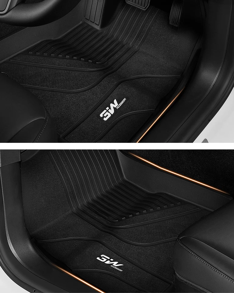 3W Tesla Model Y Floor Mats & Boot Liner For 2021-2024 All Weather Tailored Fit - Image 4 of 4