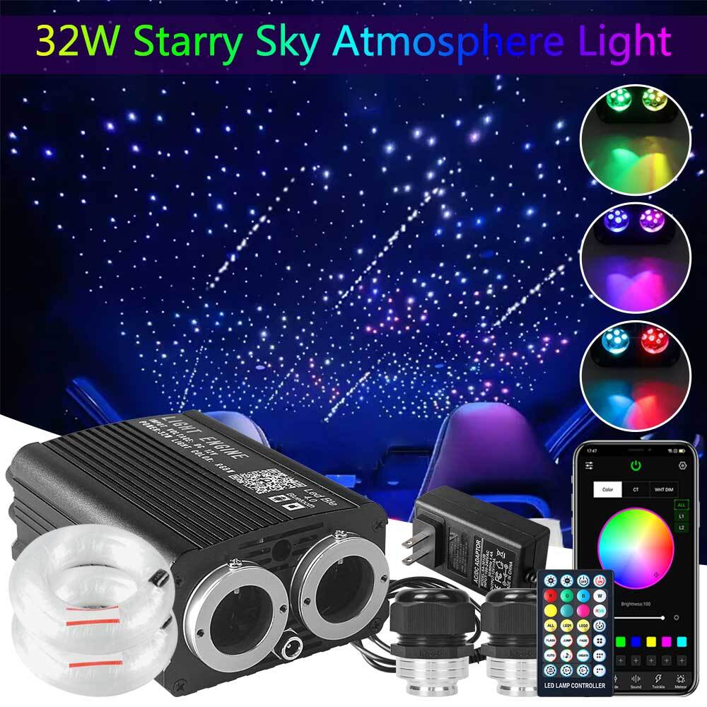 500/1200X LED Star Meteor Light Kit Car Ceiling Fiber Optic Headliner  Twinkle
