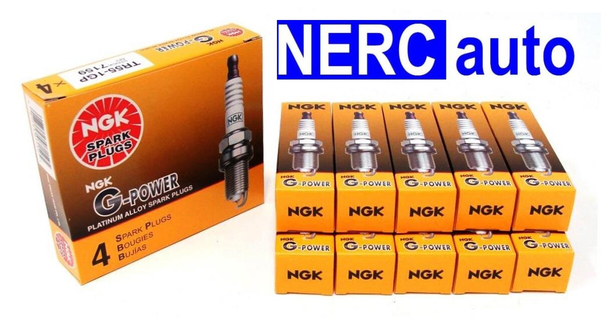 NGK G-POWER Platinum Spark Plugs LZTR5AGP 3381 Set of 10