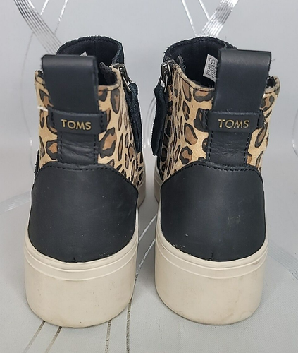 TOMS Jamie Leopard Wedge Women's Size 8 Sneakers Casual Shoes Heels - Picture 5 of 8