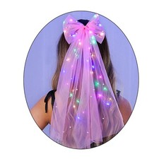 Foyte Bow Wedding Bride Veil LED Bachelorette Veils Light Up Pearl Bridal Vei...