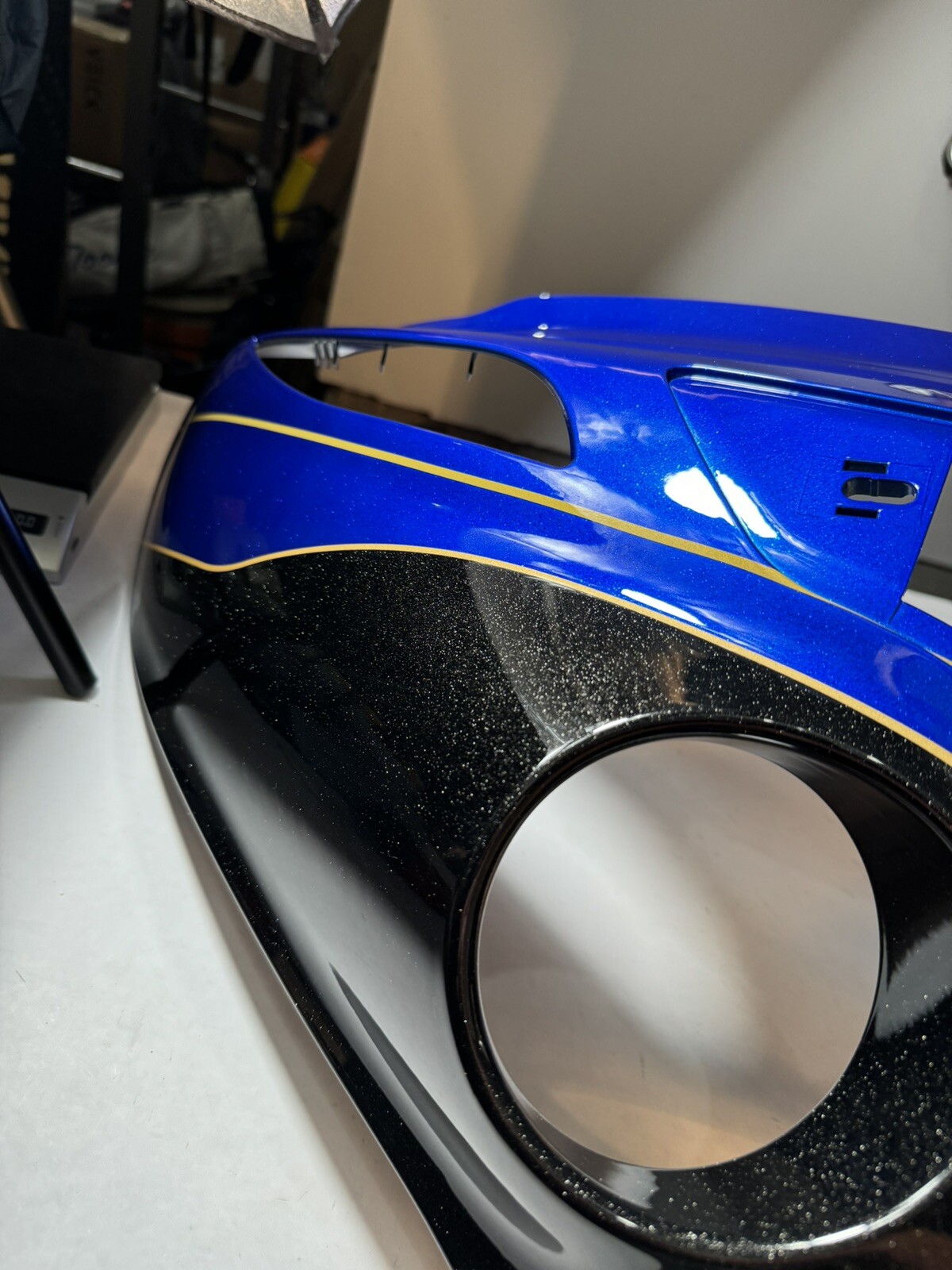 Indian Roadmaster Front Fairing Cover Blue Candy With Black Crystal 5439882-1674