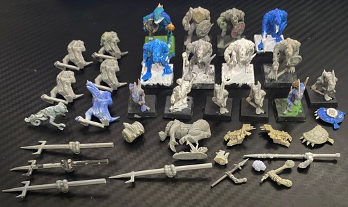 warhammer fantasy - assorted lizardmen spare model parts, used. - Bild 2 von 2