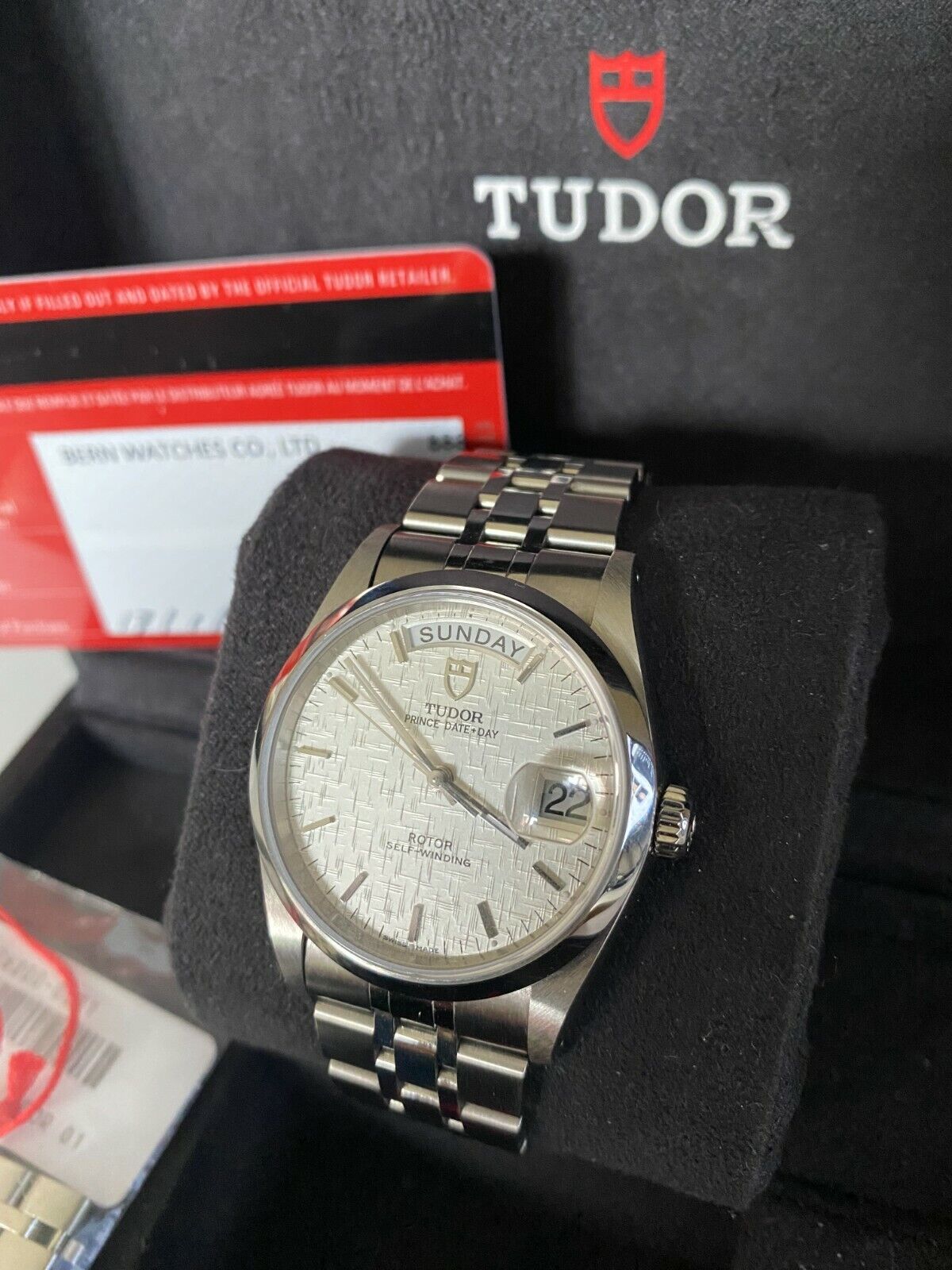 Tudor Prince Date-Day Linen Dial Automatic Stainless Steel 76200 (2020)