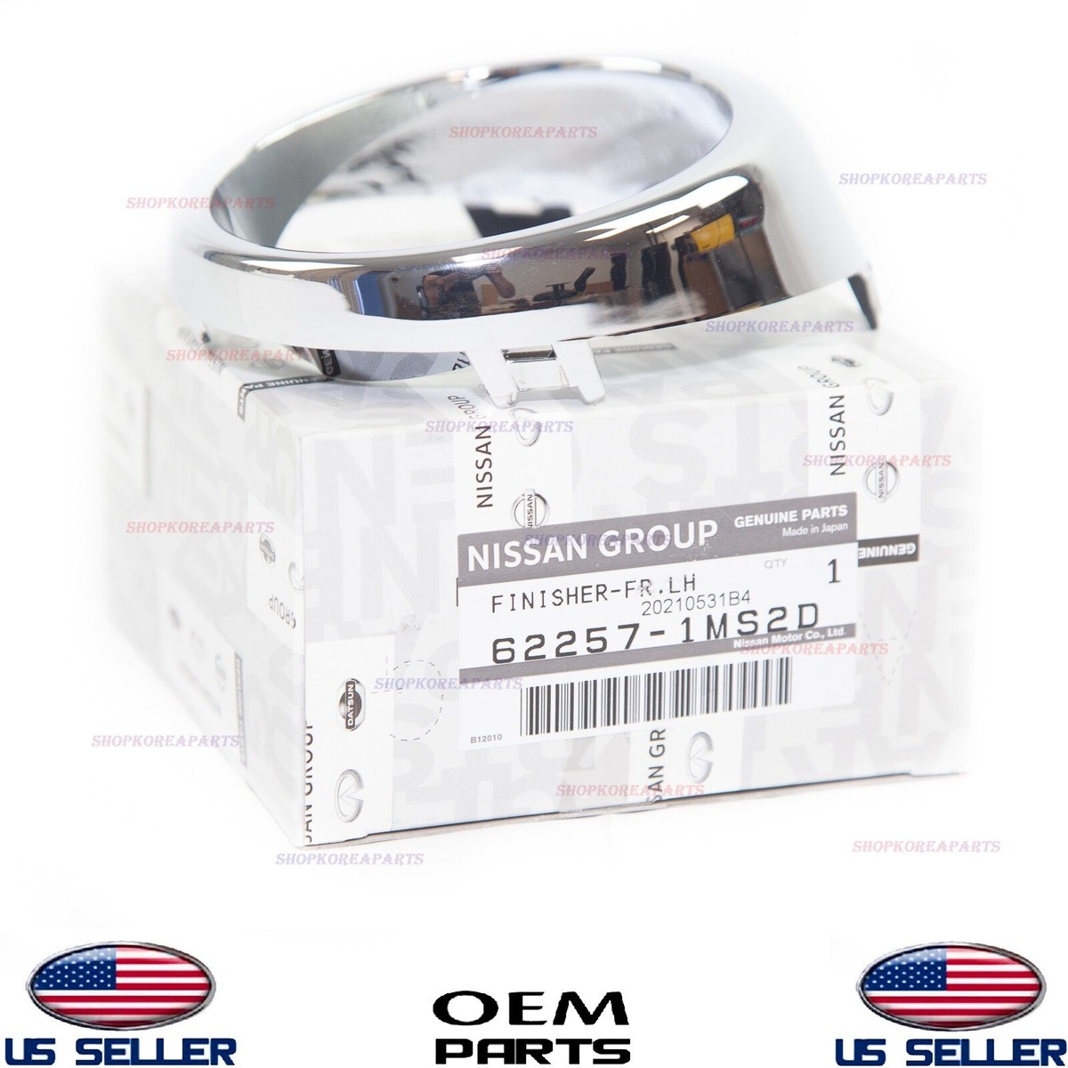 Infiniti Nissan OEM 11-13 G37 Front Bumper-fog Lamp Bezel Left