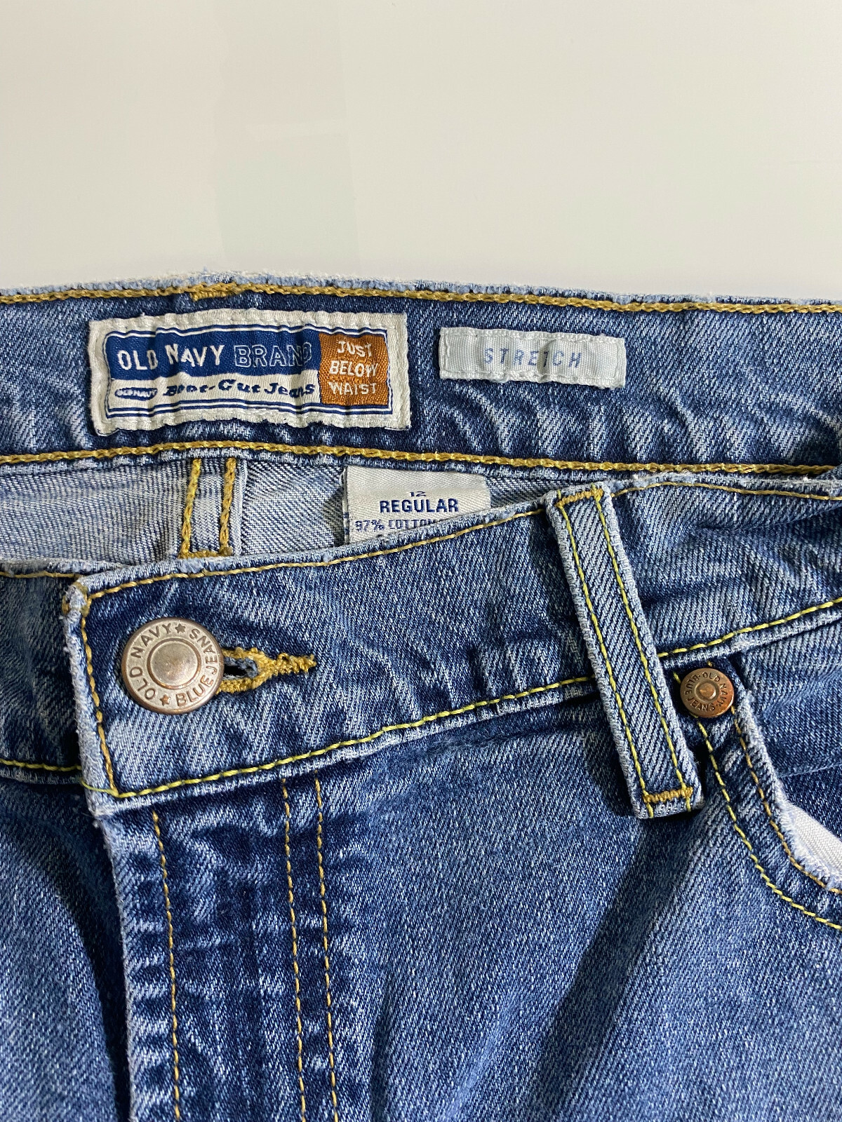 Old Navy denim OND Just Below Waist Curvy BootCut Jeans SZ 12 RN 54023