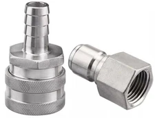 (Ships Fast) 1/2" Hose Barb x Female NPT Quick Disconnect | 304 Stainless Steel