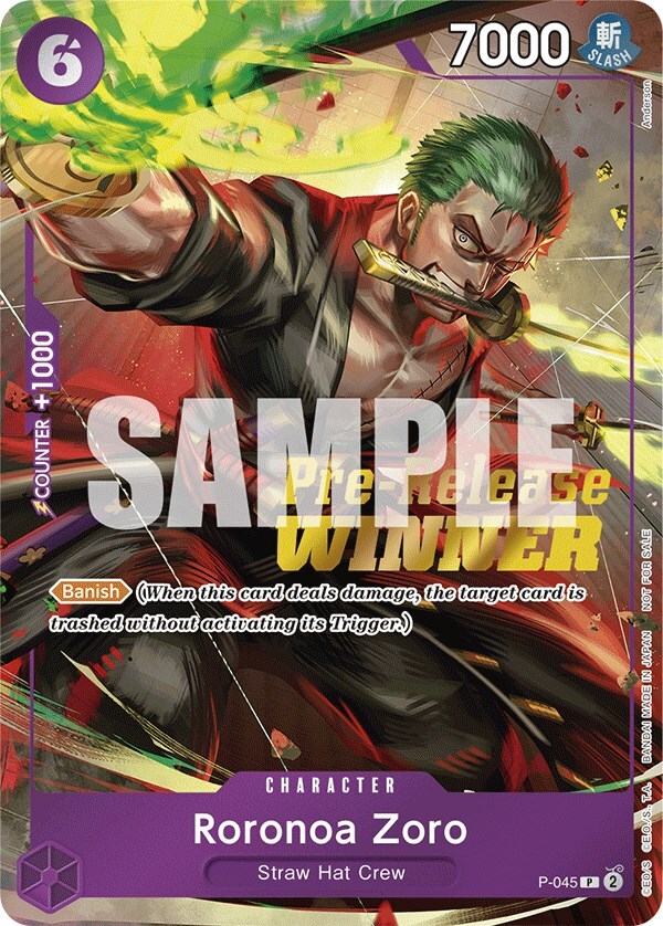 Roronoa Zoro [Winner] P-045 One Piece Promotion Cards for sale | eBay