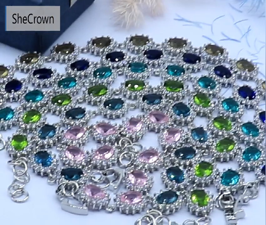 Brazalete De Mujer Con Citrino Dorado Y Circonitas - Plata Rellena, 15g, Talla 8-9 Pulgadas, Elegante Para Bodas Y Eventos