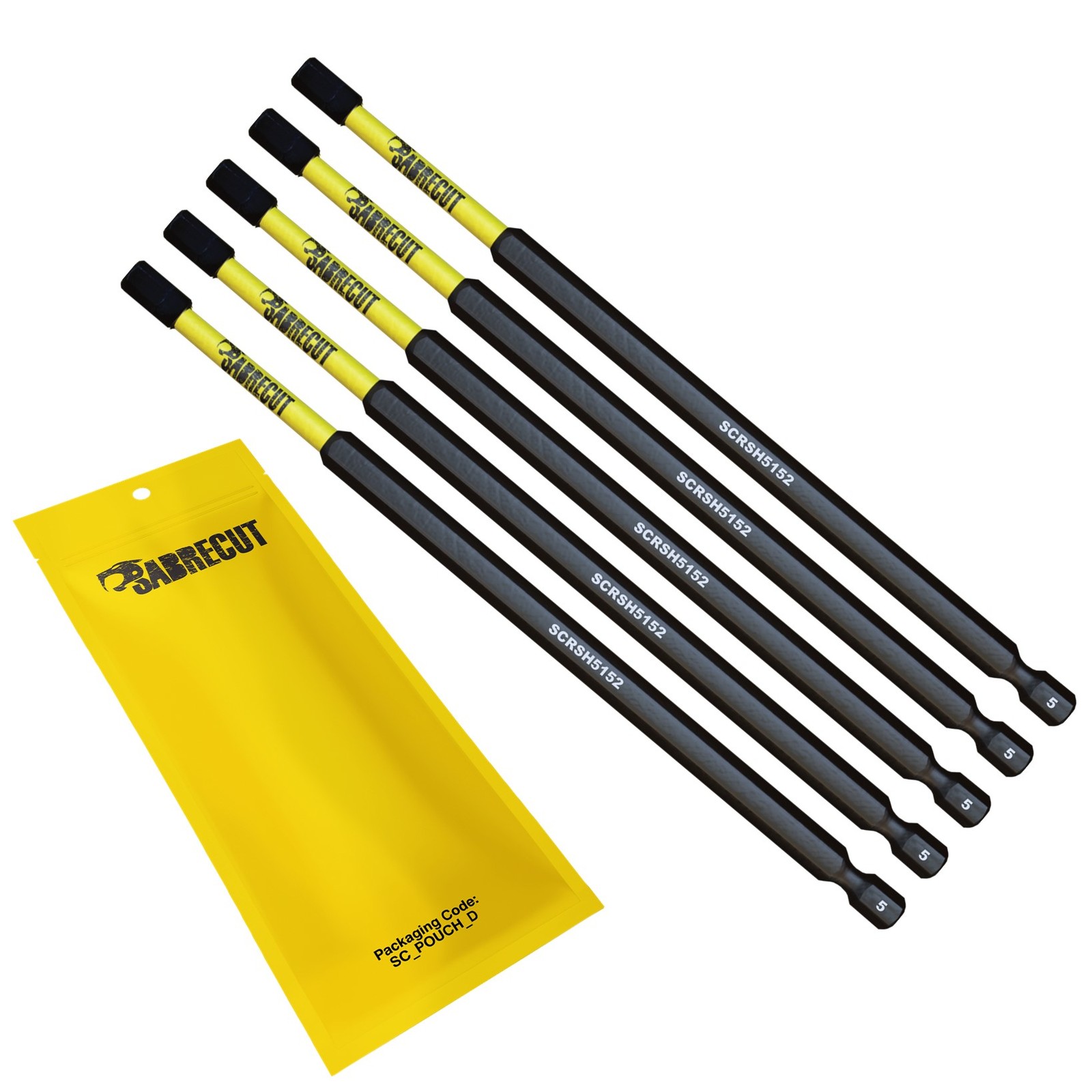 SabreCut Impact Bits H5 152mm x 5 - Milwaukee DeWalt Professional