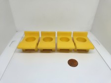 Vintage Fisher Price little people lot of 4 students desks School 923