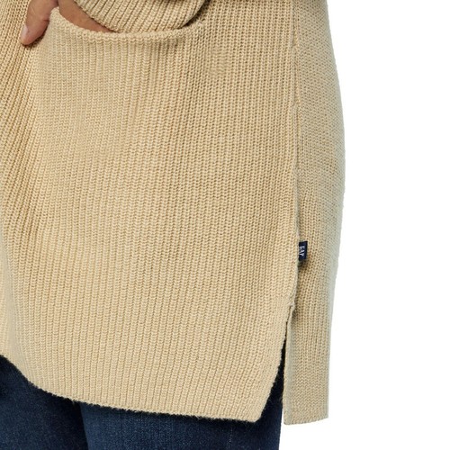 GAP Damen XS Langarm offene Strickjacke Taschen hellbraun weich klassisch Schrankklammer - Bild 3 von 9