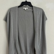 Banana republic grey open short sleeve cardigan XS