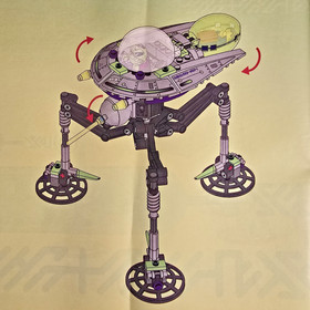 LEGO Alien Conquest: Tripod Invader (7051) Complete W/ Minifigures, Inst. & Box!