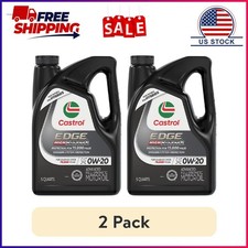 (2 pack) Castrol EDGE High Mileage 0W-20 Advanced Full Synthetic Motor Oil, 5 Qt 57.12 per gallon