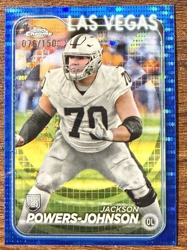 2024 Topps Chrome Jackson Powers-Johnson Rookie #'d /150 Blue Sonar Refractor RC