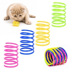 Interactive 4-Piece Cat Spring Toy Set for Fun  Enrichment