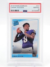 LAMAR JACKSON 2018 DONRUSS RATED ROOKIE #317 RAVENS PSA 10 A Q0004