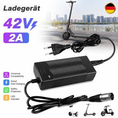 42V 2A E Scooter Ladegerät für Xiaomi M365 Ninebot E-Bikes mit LED Ladeanzeige