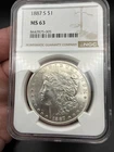 1887-S Morgan Silver Dollar NGC MS63 Semi Key! Nice White!