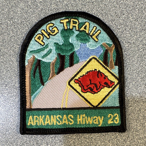Pig Trail Arkansas Hwy 23 Travel & Places Embroidered Sew-On Patch Single