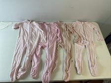 Lot of 4 Kyte bamboo zippy sleeper Solid Pink size 6-12 mos Bamboo Girls