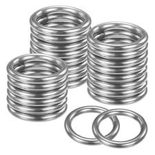 24-Pack Dream Catcher Rings 1.2" Stainless Steel Rings for DIY Silver 0.16"