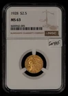 1928 G$2.50 Indian Head Gold Quarter Eagle - Frosty BU - NGC MS 63 - SKU-G4885