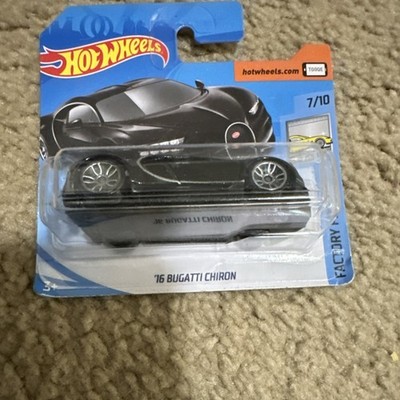 Hot Wheels 1:64 2016 Bugatti Chiron Factory Fresh Diecast Car Black 2020