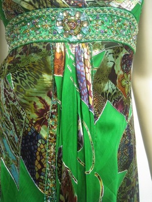 Sue Wong Nocturne Dress 6 4 Evening Cocktail Beaded #8 Green