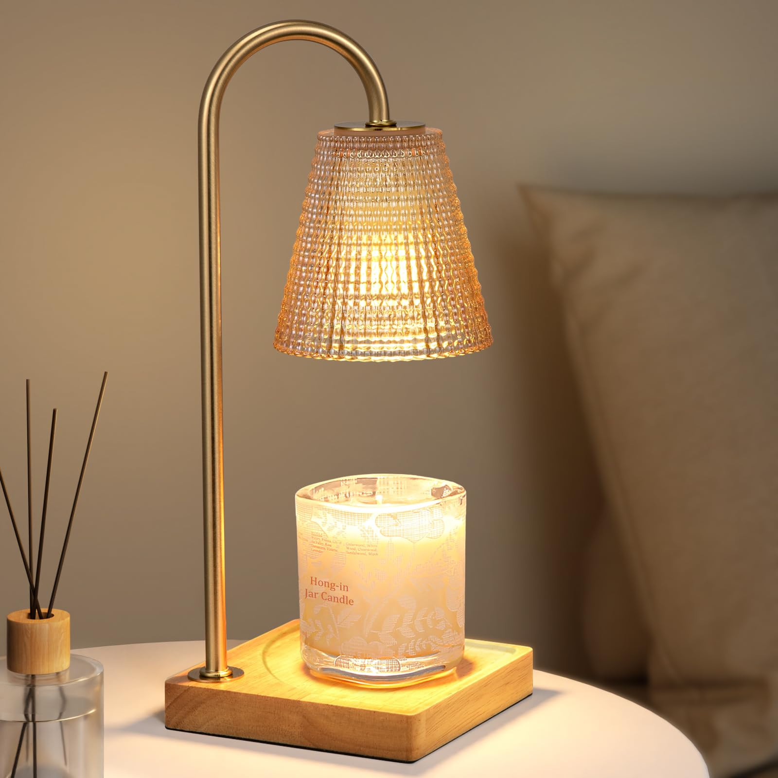 Dimmable Candle Warmer Lamp with Timer - Perfect Christmas Birthday Gift-image