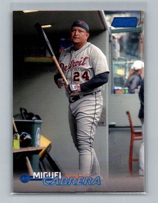 2023 Topps Stadium Club Miguel Cabrera Blue Foil Parallel Baseball Card 14/50