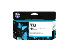 HP 728 130-ml Matte Black DesignJet Ink Cartridge, 3WX25A