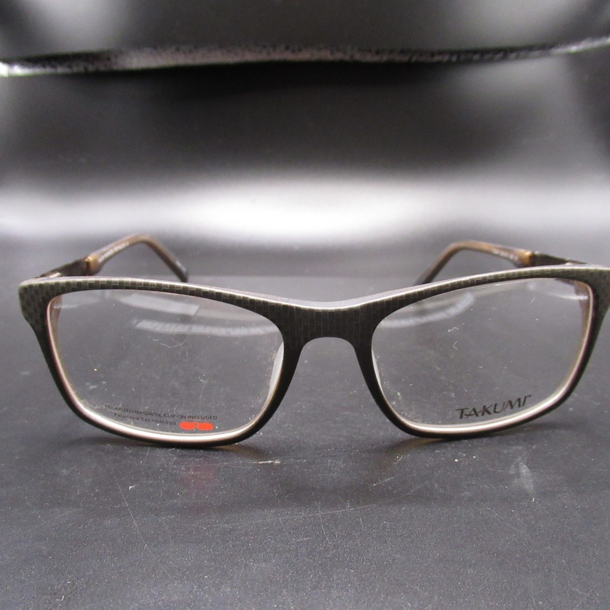 TAKUMI Eyeglass Frames TK941 Magnetic Clip-On 55-18-140 Brown