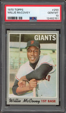 1970 Topps #250 Willie McCovey PSA GEM MINT 10 POP 5