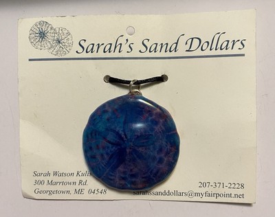 Handcrafted Necklace With Real Sand Dollar From Maine