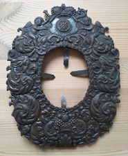 Eisen Blech Barock Bilder Rahmen Putti Krone 18.Jahrhundert , 130226K-8